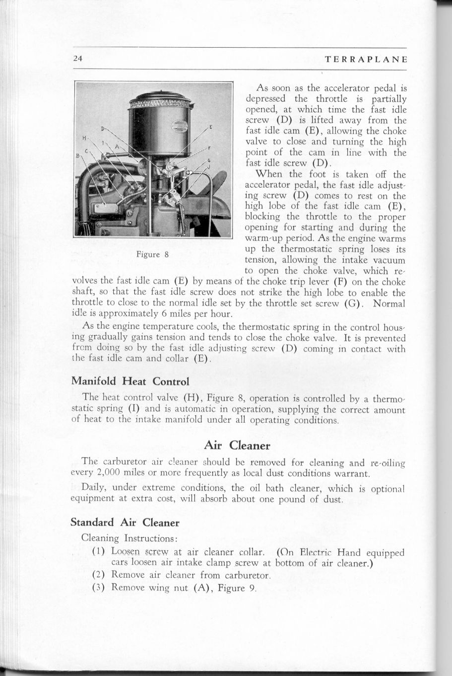 1937 Hudson Terraplane Owners Manual Page 13